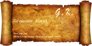 Graeser Kund névjegykártya